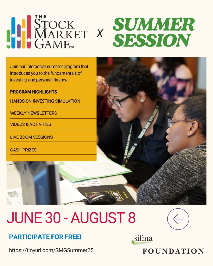 The Stock Market Game Summer Session 2025 Poster