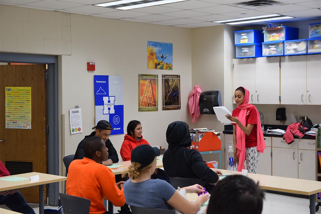 speaker in classroom