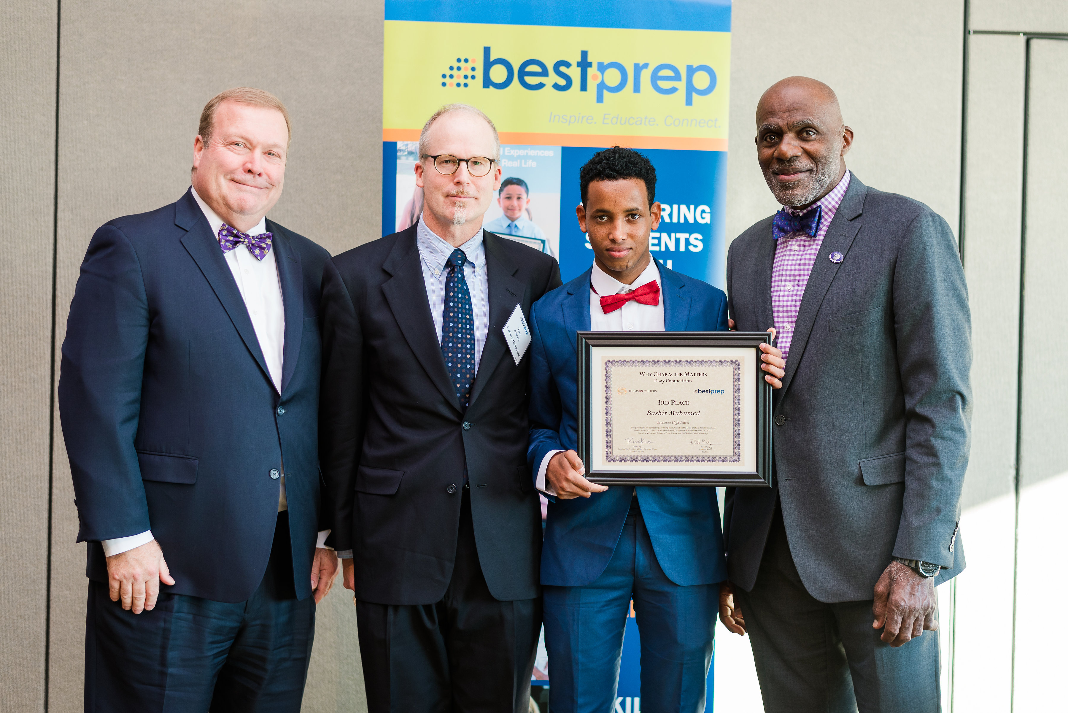 winning student at the educational forum essay competition