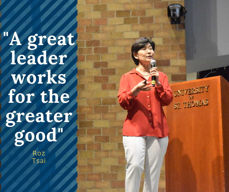 Roz Tsai speaking at Minnesota Business Venture and St. Thomas