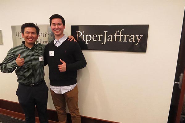 student and mentor at piper jaffray