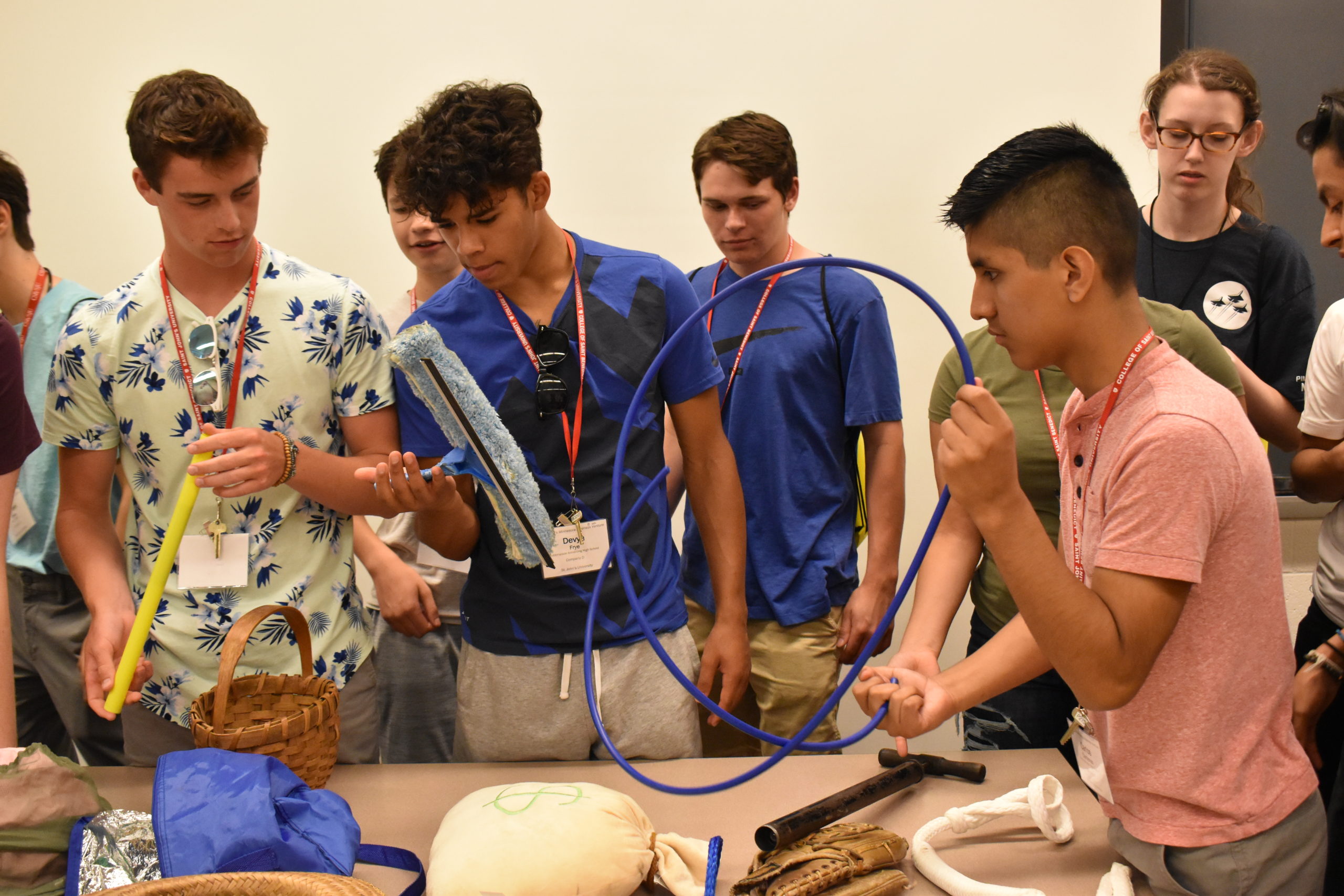 students working on project